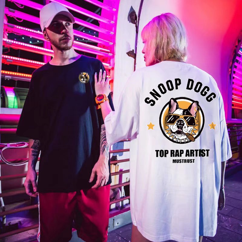 Men T-Shirts Loose Half Sleeve Print