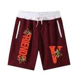 Vlone Shorts Printed Summer Men'S Beach Pants Bermuda Shorts