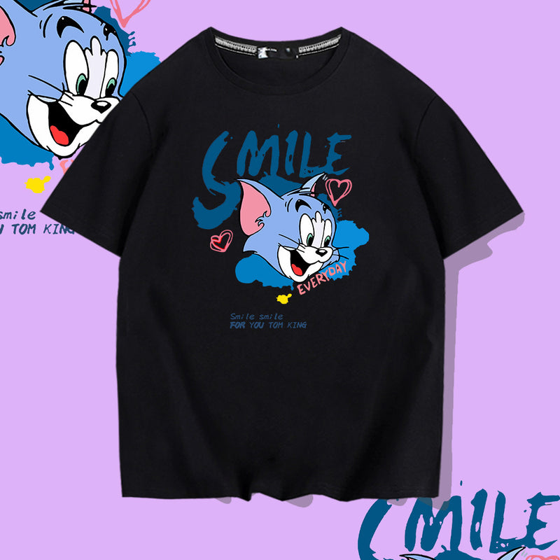 Tom And Jerry T Shirt Loose Cartoon Half Sleeve