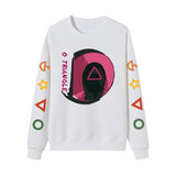 Squid Game Costume Sweatshirt Crew Neck Casual Sweatshirt for Men and Women