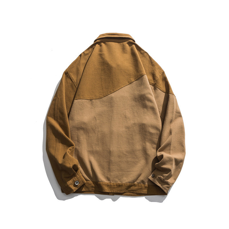 Man Fall Outfis Autumn Workwear Tops Fashion Brand Street Loose Leisure All-Matching Jacket Men