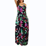 Gypsy Style Dresses Floral Print Bohemian Spaghetti Strap Floral