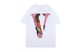 Vlone T Shirt Short Sleeve T-Shirt Printed High Street Hip Hop Men'S And Women'S Able Half Sleeve