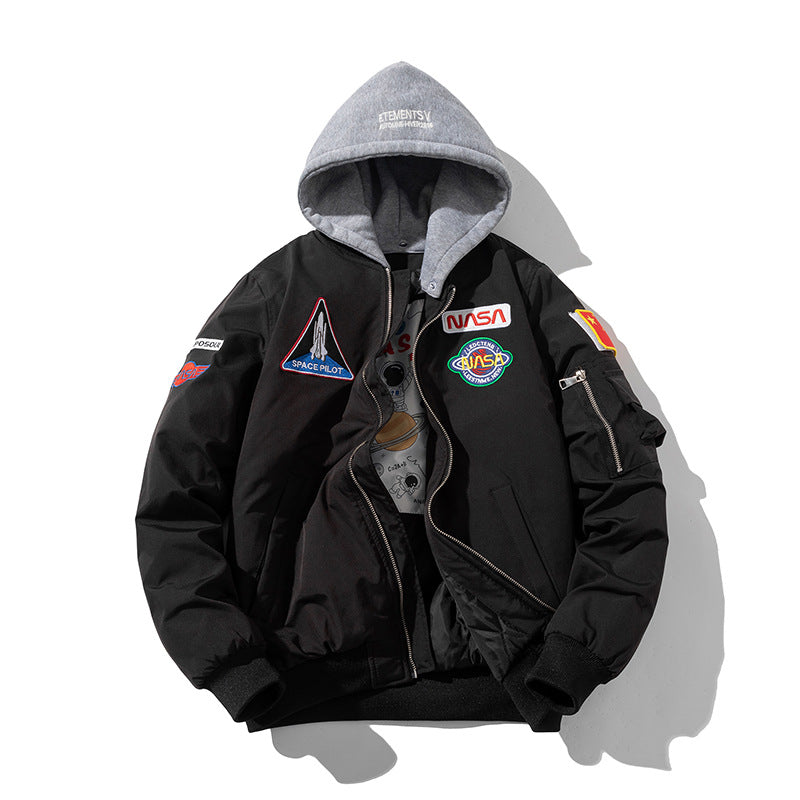 Varsity Jacket Casual Jacket Cotton-Padded Coat Men'S And Women'S Autumn And Winter Baseball