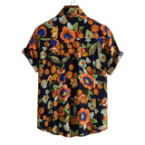 Camp Collar Shirt Printed Shirt Short Sleeve