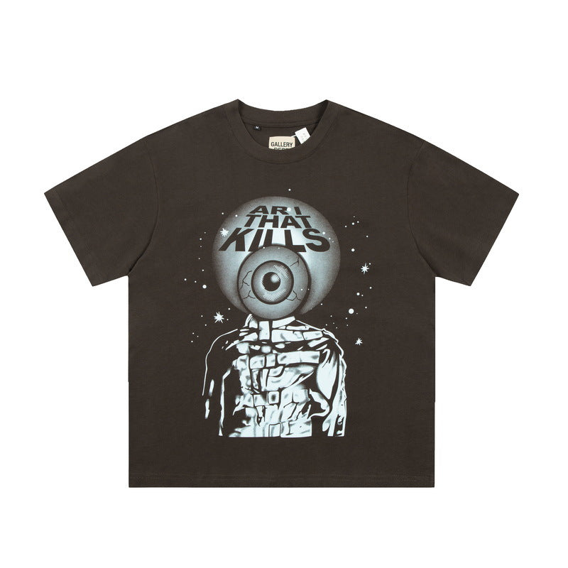 Gallery Dept T Shitrs Men's Vintage Summer Vintage Print Short Sleeves
