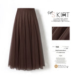 MIDI Mauve Skirt Slimming A- line Skirt Cover Slim Purple Gauze Skirt