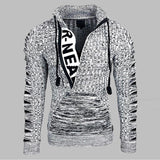 Baja Hoodie Fashion Long Sleeve Lapel Knitwear Loose