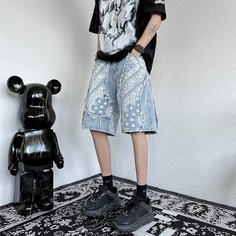 Men Denim Shorts Men's Summer