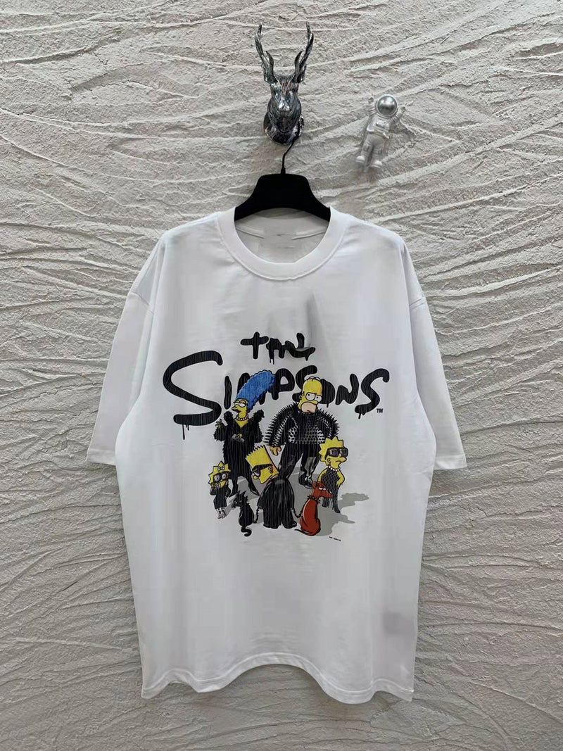 The Simpsons T Shirts Printed Short Sleeve Loose