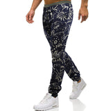 Men's Pants Men's Sports Pants Slim-Fit Printed Trousers