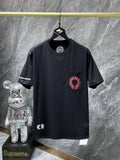 CHH Chrome Hearts T Shirt Phantom Cross Group Red Horseshoe Short Sleeve