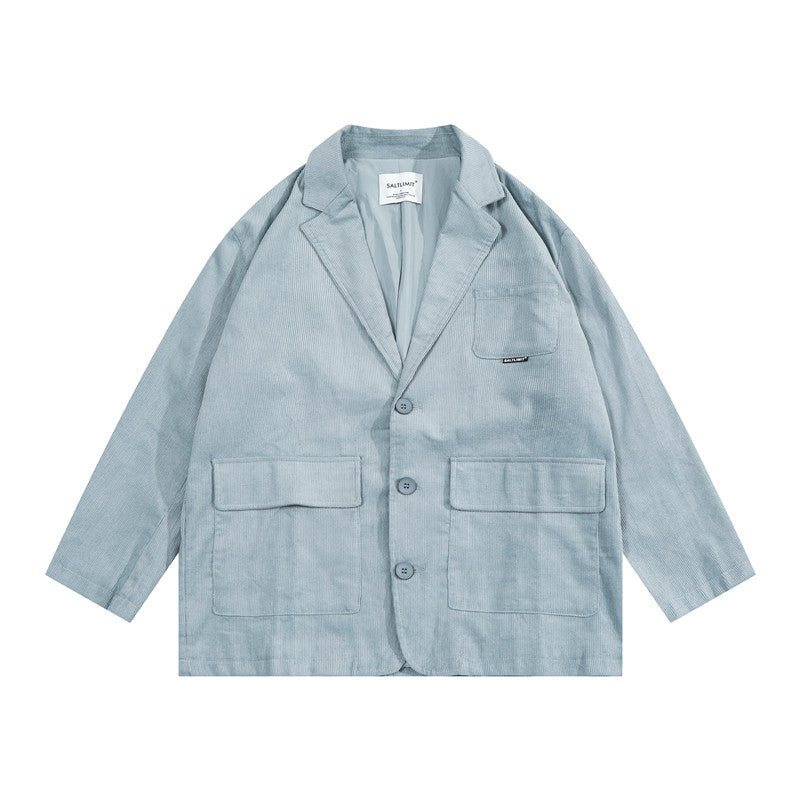 Man Fall Fall Vintage Corduroy Suit Jacket Loose-Fitting Casual Suit Jacket