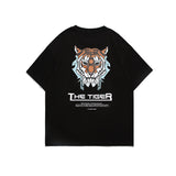 Men T Shitrs Tiger Head Creative Cartoon Pattern Printing