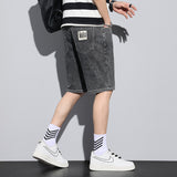 Men Denim Shorts Thin Denim Shorts Men's Summer Loose Men's