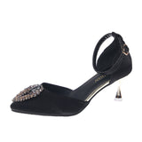 High Heels Ladies Sandals Plus Size High Heels Women Summer Pointed-Toe Stiletto Sandals Women