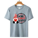 Valentine's Day T Shirts Couples Letter Heart Printing Women's Pullover T-shirt