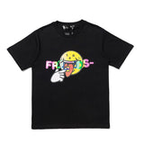 Vlone T Shirt Rainbow Smiley Face Short Sleeve Allmatching Loose Halfsleeve Summer Wear Vlone
