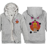 Squid Game Costume Hoodie Casual Thickened Zipper Sweater