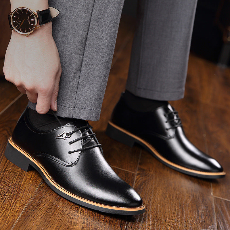 Men's Dress Shoes Classic Leather Oxfords Casual Cushioned Loafer Business Formal Wear Leather Shoes