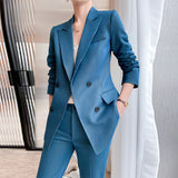 Interview Suit Women's Autumn Black Wool Small Suit Jacket Women's Slim Fit