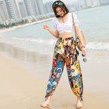 Coachella Music Festival Outfits Summer Beach Pants Women Loose plus Size Vintage Trousers Women