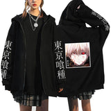 Anime Hoddies Leisure Sports Zipper Sweater Tokyo Ghoul
