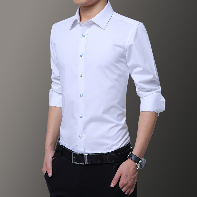 Men Shirts Long Sleeve Slim Fit Shirt