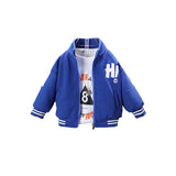 Toddler Boys Jackets Boys Autumn Clothing Baseball Uniform Jacket