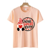Valentine's Day T Shirts Couples Letter Heart Printing Women's Pullover T-shirt