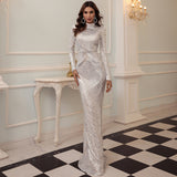 Skin Tight Long Dresses Long Sleeve Dress Fishtail