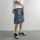 Men Denim Shorts  Men's Summer  Loose  Pants