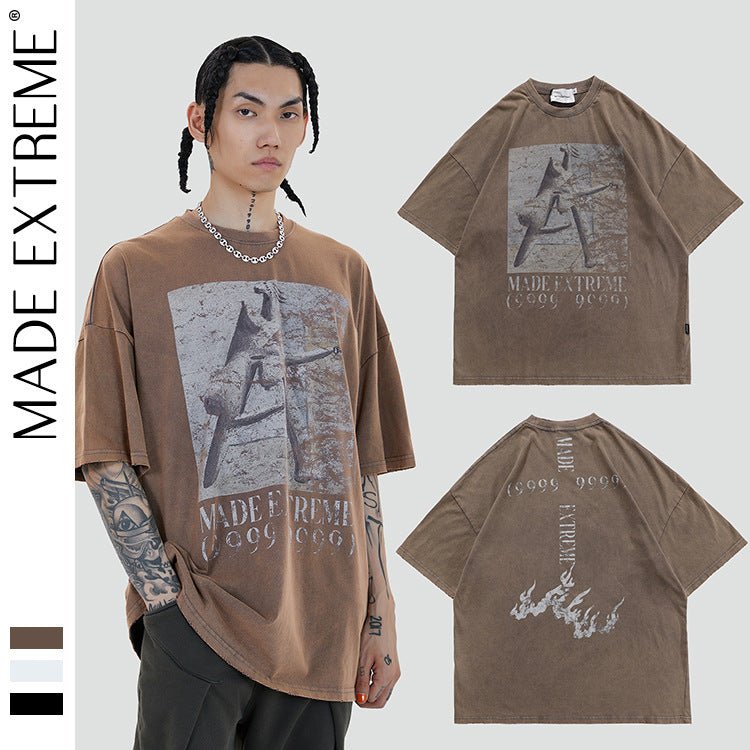 Y2g Shirts for Boys Summer Trendy High Street Men's T-shirt