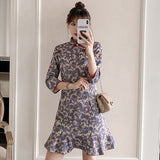 Betty Draper Valentine's Day Dress Vintage Dress Autumn Cheongsam