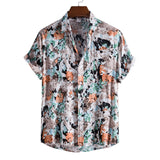 Camp Collar Shirt Short Sleeve Print