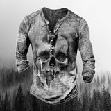 Skull Apparel Printed Skull Crew Neck T-shirt