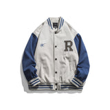 Man Fall Outfis Retro Alphabet Embroidered Baseball Uniform Coat Loose Jacket