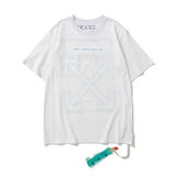 Off White T Shirts Marker Pen Sketch Arrow Print