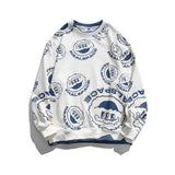 Crew Neck Sweatshirts for Men | Cartoon round Neck Sweater Loose Top