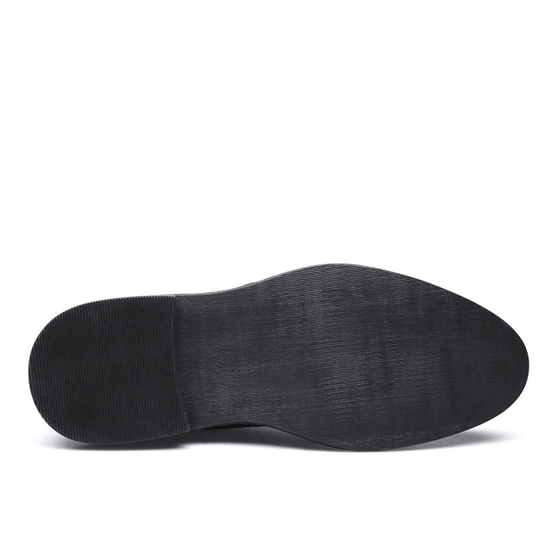 Men's Dress Shoes Classic Leather Oxfords Casual Cushioned Loafer Men's Breathable Business Leather Shoes Formal Casual