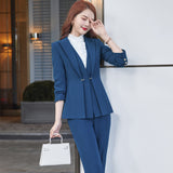 Interview Suit Women's Black Suit Women's Autumn Leisure Suit
