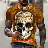 Skull T Shirt Summer Hot Men's 3D Skull Printed T-shirt