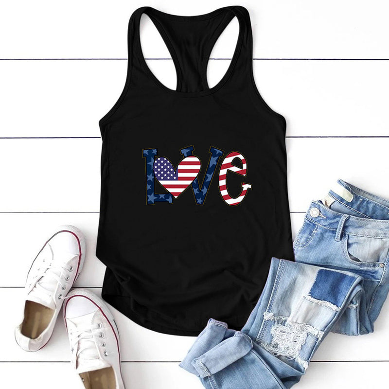 Valentine's Day T Shirt Sports Outerwear Vest Women's Printed