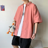 Men Shirts Shirt Coat Loose Solid Color