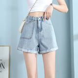 High Waisted Shorts Denim Shorts Women's Summer Wide Leg Hot Pants
