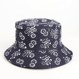 Bucket Hat Fishing Cap Cotton Print Fisherman Hat Men and Women Vintage Printing Bucket Hat Outdoor