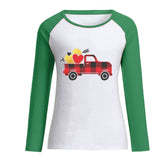 Valentine's Day T Shirts Couples Pullover round Neck Women's Long-Sleeved T-shirt