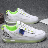 Flat Shoes Summer Men's Casual Shoes Transparent Bottom Student Breathable Board Shoes Lightweight and Wear-Resistant Board Shoes