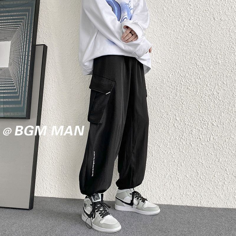 Men's Pants Autumn Men's Hong Kong Style Casual Pants