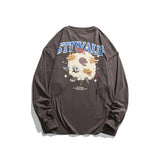 Crew Neck Sweatshirts for Men Men's Clothing Autumn Personality Printed Crew Neck Sweatshirt Loose Leisure Pullover